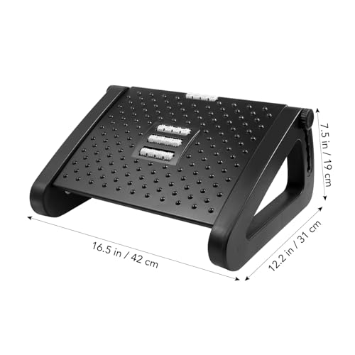SEWACC Ergonomische Fußstütze Höhenverstellbar mit Neigefunktion und Massage Roller rutschfeste Büro Fußablage Schreibtisch Platzsparend und Stabil für Komfortables Sitzen von SEWACC