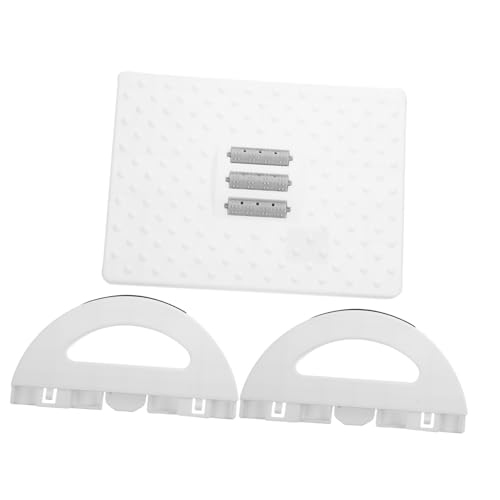 SEWACC Ergonomische Schreibtisch Fußstütze aus Stabilem mit Rutschfestem Boden und Massagefläche Verstellbar Kippbar für Büro und Home Office Weiß von SEWACC