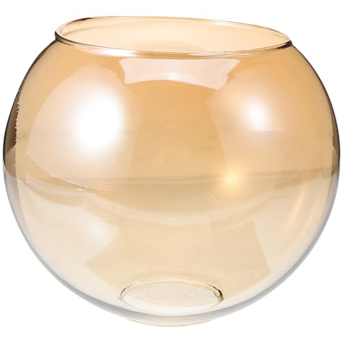 SEWACC Ersatzschirm Für Glaskugel-Pendelleuchten E27-Sockel Klarer Runder Glasschirm Für Wandleuchter Kronleuchter 14 9 X 14 9 X 14 9 Cm Bernstein von SEWACC