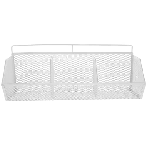 SEWACC Fach Schräger Ablagekorb für Büro Schreibtisch Wandregal und Küchenaufbewahrung Eleganter Aufbewahrungskorb Weiß von SEWACC