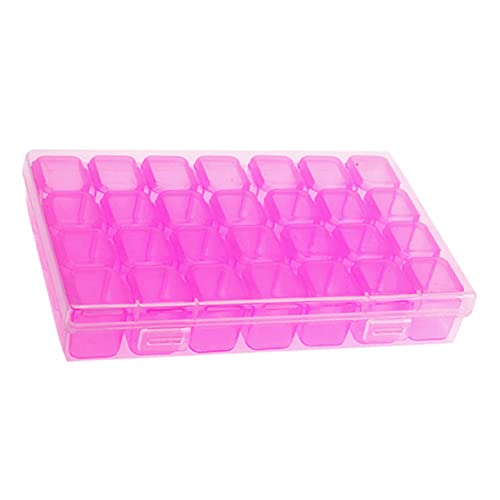SEWACC Fächerbox Aus Kunststoff Transparent Mit Fächern Nagelschmuck-aufbewahrungsbox Leerer Nailart-Organizer Kompakt Und Leicht Zu Tragen von SEWACC
