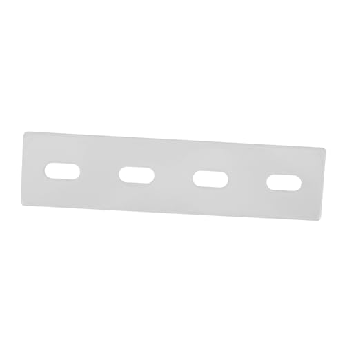 SEWACC Flachwinkel Metallverbinder Gerade Form Stabile Flache Verbindungsplatte mit Mehrloch für Möbel Holz Regal Schrank Tisch Einfache Montage Langlebig Vielseitig Einsetzbar Weiß von SEWACC