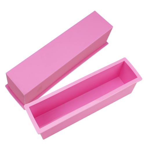 SEWACC Flexible Silikon Seifenform Große Rechteckige DIY Backform für Handgefertigte Seifen Kuchen Brot Formen Hitzebeständig Umweltfreundlich Antihaft Leicht Zu Reinigen von SEWACC