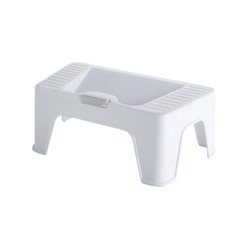 SEWACC Fußhocker für Badezimmer und Toilette Belastbar rutschfest Praktischer und Erwachsenensitz Einfacher Stil Robuste Ausführung für Home Office und Badgebrauch Weiß von SEWACC