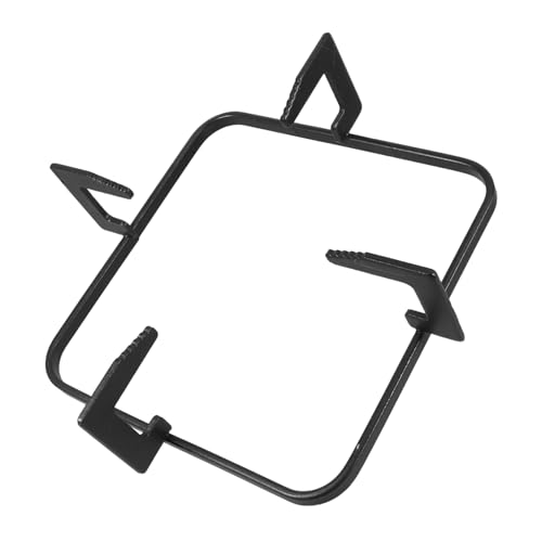 SEWACC Gasherd Wok Halterung Gusseisen Rutschfester Herdständer für Gasherd Quadratisches Zubehör für Kochfelder Wok Ring für Sicheres Kochen Schwarz von SEWACC