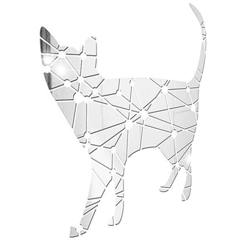 SEWACC Geometrische Katzenwandaufkleber Acrylspiegel Wanddeko Selbstklebend Leicht Anzubringen Für Wohnzimmer Schlafzimmer Dekoration SEWACC Geometrische Katzenwandaufkleber Acrylspiegel Wanddeko Selbstklebend Leicht Anzubringen Für Wohnzimmer Schlafzimmer Dekoration von SEWACC