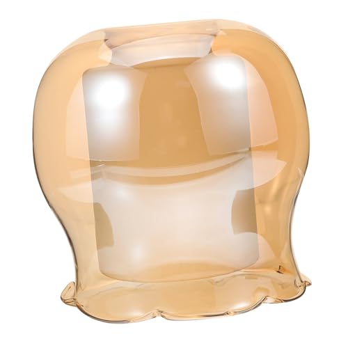 SEWACC Glas Lampenschirm Ersatz Doppellagiger Bernsteinfarbener Lampenschirm aus Robustem Glas Transparente Pendelleuchte Deckenlampe Wandleuchte Vielseitige Lichtabdeckung für SEWACC Glas Lampenschirm Ersatz Doppellagiger Bernsteinfarbener Lampenschirm aus Robustem Glas Transparente Pendelleuchte Deckenlampe Wandleuchte Vielseitige Lichtabdeckung für von SEWACC