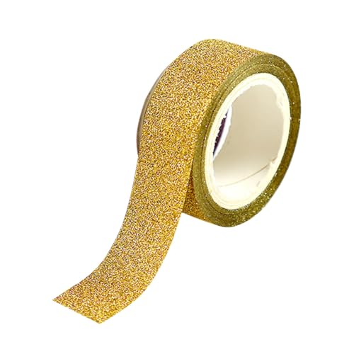 SEWACC Glitzerndes Washi Tape Goldfolie Dekoratives Klebeband für DIY Label Craft Scrapbooking Journal Notizbuch Verzierung von SEWACC