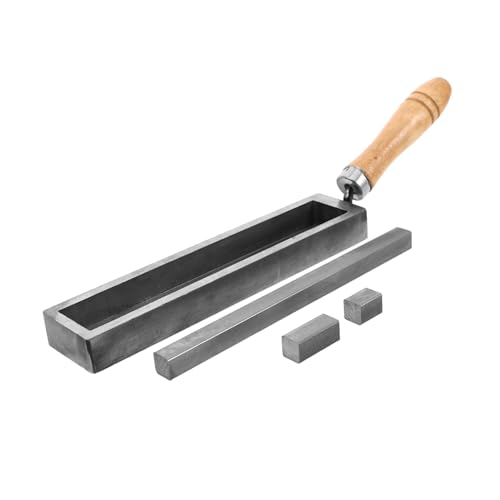 SEWACC Gussform für Gold Silber und Eisen Ergonomischer Holzgriff Präzise Ölrinne Langlebig und Vielseitig für Schmuckherstellung und Metallverarbeitung von SEWACC