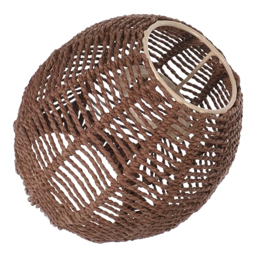 SEWACC Hängelampe Künstlichem Rattan Gewebter Lampenschirm für Schlafzimmer und Wohnzimmer Elegantes Design Installieren Dekorative Lichtabdeckung für Stilvolle von SEWACC