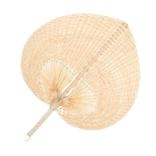 SEWACC Handgefertigter Bambus-fächer Leichter Natürlicher Handfächer für Sommer Tragbarer Vintage-kühlventilator für Partys Strand und Alltag Weiß von SEWACC
