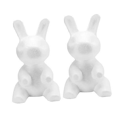 SEWACC Hasenmodell aus Schaumstoff Tulpe Weiß Vase Bastelschaumform funkeln tragen Hasen Form hasenförmchen ziernieten Fantasie handwerkskunst Modellbau aus Polystyrol Blumendekor liefert von SEWACC