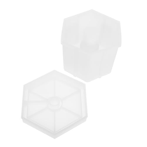 SEWACC Hexagon Silikonform DIY Epoxidharz Gießform Lampenfuß Form für Individuelle Nachtlampen Dekorationen Dreidimensionale Bastelform für Kreative Handarbeiten von SEWACC