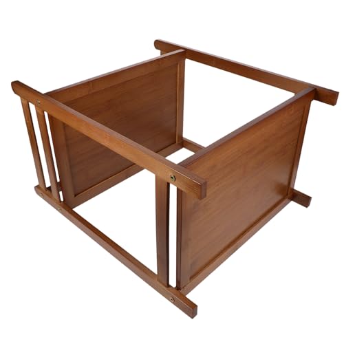 SEWACC Holz Desktop Regal mit Multifunktionaler Aufbewahrungsständer für Kaffee Bar Kosmetik und Büro Robustes Minimalistisches Design für Küche und Badezimmer von SEWACC