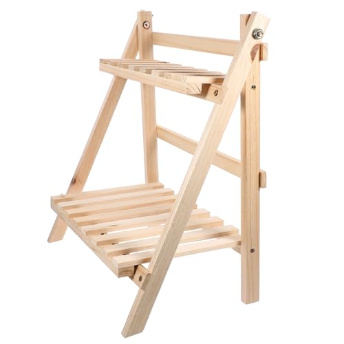SEWACC Holz Stufiges Pflanzenregal Stabiler Blumentopfständer Indoor Outdoor Dekorativer Pflanzenhalter Für Wohnzimmer Balkon und Büro von SEWACC