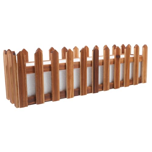 SEWACC Holz Zaun Blumenpflanzer mit Schaumstoff Basis Künstlicher Blumentopf für Garten und Wohnzimmer Flexibles Blumenarrangement Behälter für Dekorationen und Wohnkultur von SEWACC