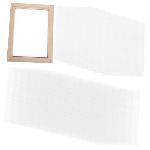 SEWACC Holz papierschöpfrahmen mit Sieb Einlagen Gleichmäßige Papierformung DIY Papierhandwerk für Getrocknete Blumen Originelles Basteln Komplettset für Anfänger und Profis SEWACC Holz papierschöpfrahmen mit Sieb Einlagen Gleichmäßige Papierformung DIY Papierhandwerk für Getrocknete Blumen Originelles Basteln Komplettset für Anfänger und Profis von SEWACC