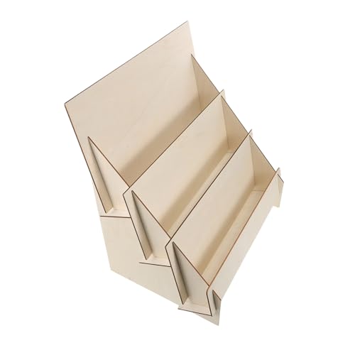 SEWACC Holzständer Stufig Holz Handy Ständer Grußkarten Organizer Rack DIY Holz Regal Tischaufbewahrung für Laden Büro von SEWACC
