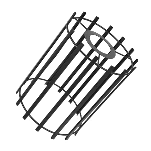 SEWACC Industrieller Schwarzer Lampenschirm aus Robustem Eisen Geometrisches Design Offener Pendelleuchten Käfig Stilvolle Deckenleuchte für Wohnzimmer und Esszimmer Einfacher von SEWACC