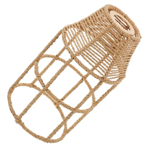 SEWACC Japanischer Stil Lampenschirm aus Robustem Gewebtem Material Dekorative Pendelleuchte für Restaurant und Wohnraum Rustikaler Langlebiger Lampenschirm in Khaki von SEWACC