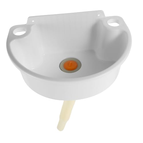 SEWACC Kompaktes Wandmontiertes Mini-waschbecken aus Robustem Kunststoff mit Wasserrohr Platzsparend Wassersparend Leicht zu Reinigen für Kleine Badezimmer Gäste-wc Balkon und Wohnmobile von SEWACC