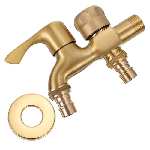 SEWACC Kupfer Wasserhahn Dualer Hahn Wasserhahn aus Kupfer Robust Langlebig für Küche Badezimmer Einfache Installation von SEWACC