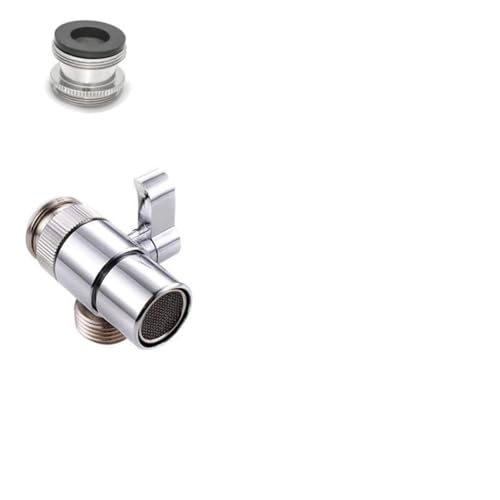 SEWACC Kupfer Wege Duscharmatur Verteilerventil Verchromter Oberfläche Einstellbarer Wasserhahn Adapter für Handbrause und Duschkopf Einfache Montage für Duschanschluss Geeignet von SEWACC