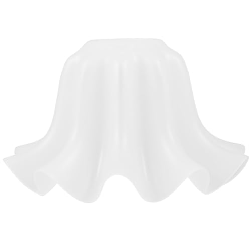 SEWACC Lampenschirm Glockenform Hängelampenschirm Dekorativer Blumenlampenschirm Weiß für Deckenleuchte Schlafzimmer Wohnzimmer Küche Restaurant von SEWACC