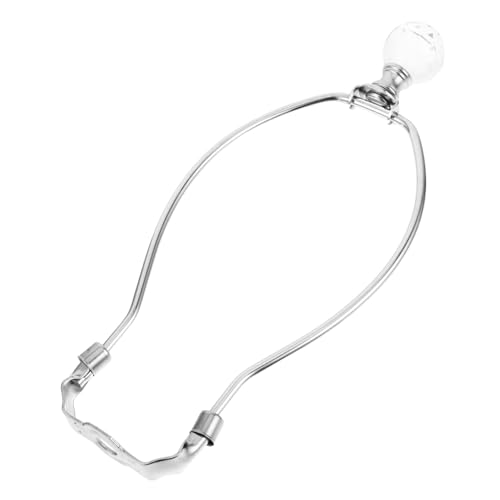 SEWACC Lampenschirm Harfenhalter aus Legierung und Glas DIY Ersatzteil für Tisch und Stehlampen Eleganter Lampenschirmhalter mit Kristallverzierung Vielseitig für Zuhause Restaurant von SEWACC
