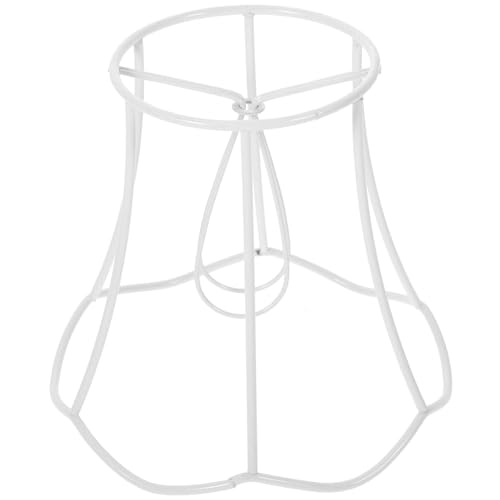 SEWACC Lampenschirm Rahmen Gestell DIY Weiß Eisen Lampenkäfig DIY Eisen Ersatz Lampe Ersatzschirm Wandlampe Tischlampe Stehlampe von SEWACC