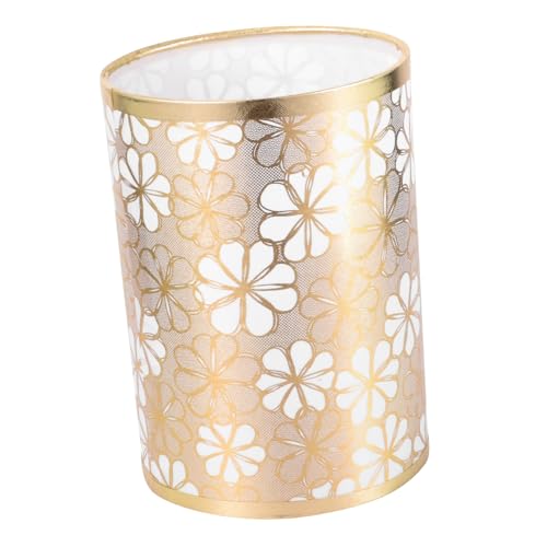 SEWACC Lampenschirm Stoff Ersatz Blumenthema Lampenschirm Tischlampe Gold Weißer Zylindrischer für Wohnzimmer Schlafzimmer Dekoration SEWACC Lampenschirm Stoff Ersatz Blumenthema Lampenschirm Tischlampe Gold Weißer Zylindrischer für Wohnzimmer Schlafzimmer Dekoration von SEWACC