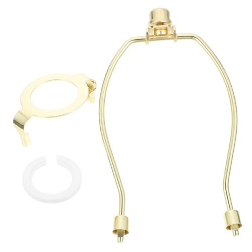 SEWACC Lampenschirmhalter aus Elektroplattiertem Robustes Lampshade Bracket für Stehlampen Langlebiger Lampenschirmadapter Vielseitig Einsetzbar Goldfarbene Lampenhalterung von SEWACC