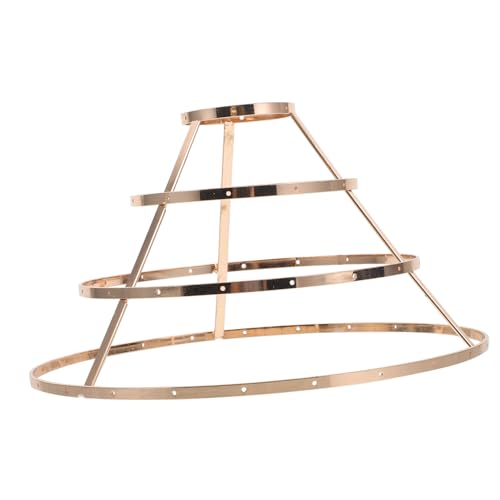 SEWACC Lampenschirmhalter aus Robustem Eisen DIY Lampenschirmgestell für Tischlampen Langlebiger Lampenschirmrahmen Einfache Montage für Lampenschirmgestaltung Goldfarben von SEWACC
