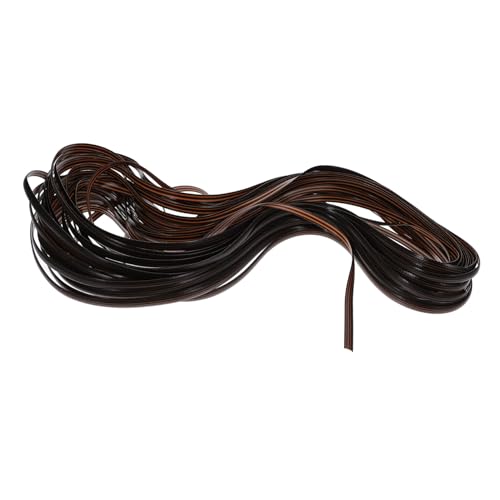 SEWACC Langlebiges Kunststoff Rattan Reparaturband für Möbel DIY Bastelmaterial Stuhl Bank Tisch Flechtgewebe Kaffeebraun für Korbflechten und Polster Rattanmöbel Reparatur von SEWACC