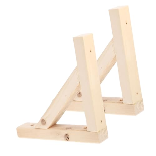 SEWACC Massive Dreieck Holzregalträger Wandhalterung mit Sicherer Rechtwinkelfunktion Platzsparend Einfache Montage für Holzregalwandbefestigung von SEWACC