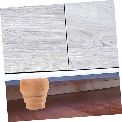 SEWACC Massive Möbelbeine Unbehandeltem Holz Runde Sofafüße Robuste Möbelfüße für Tv Schränke Couchen und Schränke Vielseitig Einsetzbare Holzbeine für Farbgestaltung von SEWACC