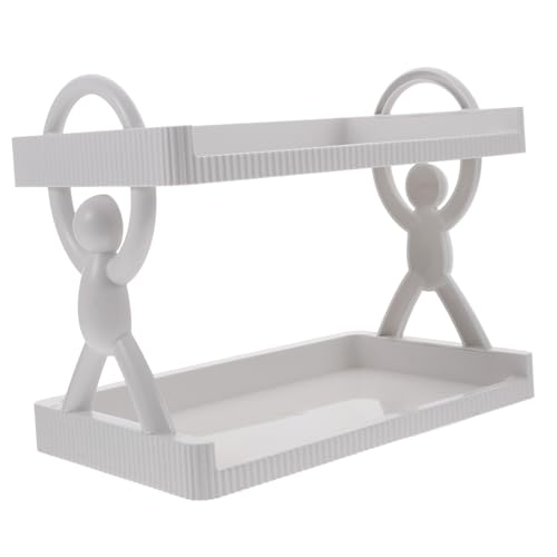 SEWACC Mehrschichtiges Desktop Wandregal Weiß Vielseitiger Organizer mit Starker Tragkraft und Schneller Ablauffunktion als Büro Badezimmer aufbewahrung für Verschiedene Kleinteile von SEWACC