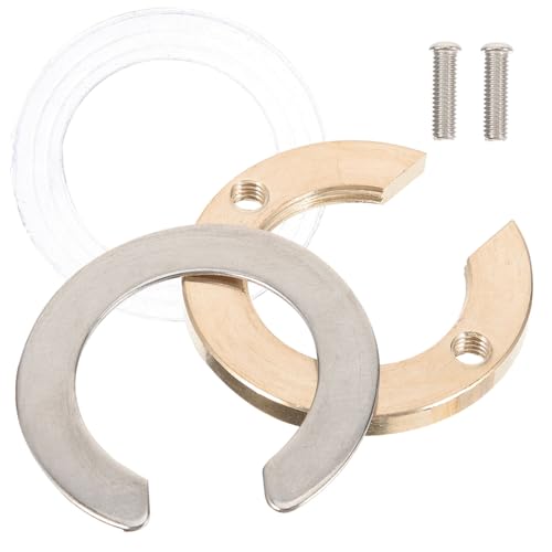 SEWACC Messing C Förmige Wasserhahn Befestigungsmutter mit Edelstahl Silikon Dichtung Rostbeständig für Küchen und Badarmaturen Selbstmontierendes Sanitärzubehör Geeignet für von SEWACC