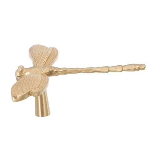 SEWACC Messinggriff Libelle Einloch Vintage Möbelknopf für Schrank Schublade Kommode Dekorativer Messinggriffe Türgriff Robust und Einfach zu Montieren für Kleiderschrank und Schuhschrank von SEWACC