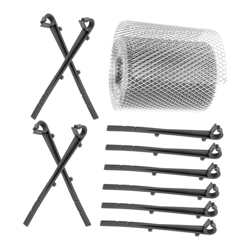 SEWACC Metall Laubschutz für Dachrinnen mit Grauen Haken Flexibles Debris Protection Netting zur Verhinderung von Verstopfungen Einfach Zuschneidbar für Garten und Balkon Geeignet SEWACC Metall Laubschutz für Dachrinnen mit Grauen Haken Flexibles Debris Protection Netting zur Verhinderung von Verstopfungen Einfach Zuschneidbar für Garten und Balkon Geeignet von SEWACC