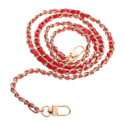 SEWACC Metallkette Ersatz mit Modischem PU Material Schultertaschen Dekorative Flachkette Crossbody Ersatz mit Stylischem Metallschnallenverschluss SEWACC Metallkette Ersatz mit Modischem PU Material Schultertaschen Dekorative Flachkette Crossbody Ersatz mit Stylischem Metallschnallenverschluss von SEWACC