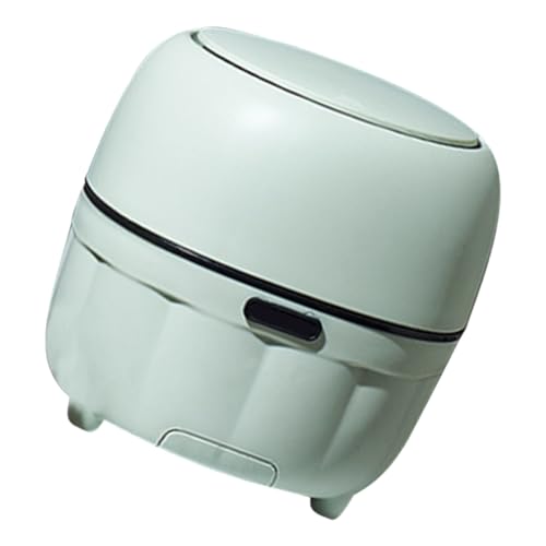 SEWACC Mini Desktop Mülleimer mit Druckdeckel Kompakter Abfallbehälter für Schreibtisch Handyhalter Niedlicher Tischabfallkorb für Büro Zuhause und Küche von SEWACC