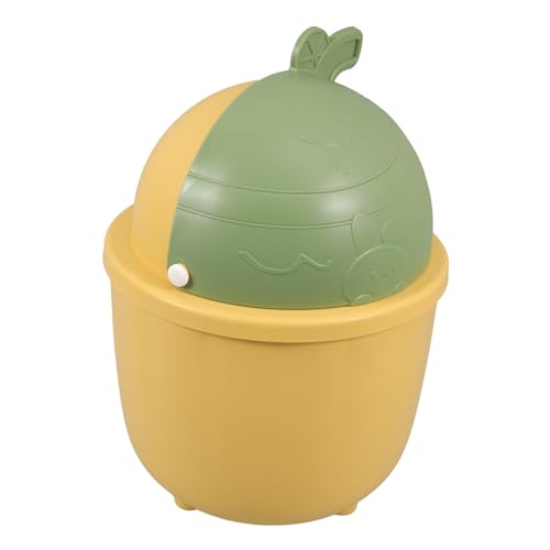 SEWACC Mini Mülleimer mit Deckel Niedlicher Kleiner Tischabfalleimer mit Klappdeckel Kompakter Desktop mülleimer für Küche Badezimmer und Büro Praktischer Kleiner Abfallbehälter mit von SEWACC