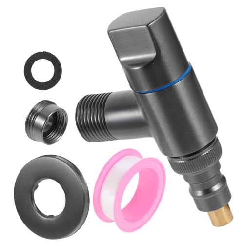 SEWACC Mini Waschmaschinen Wasserhahn aus Messing Automatisches Absperrventil Langlebiger Winkelventil für Waschmaschine und Haushalt Rostfrei Einsetzbar mit Wasserschutzfunktion von SEWACC