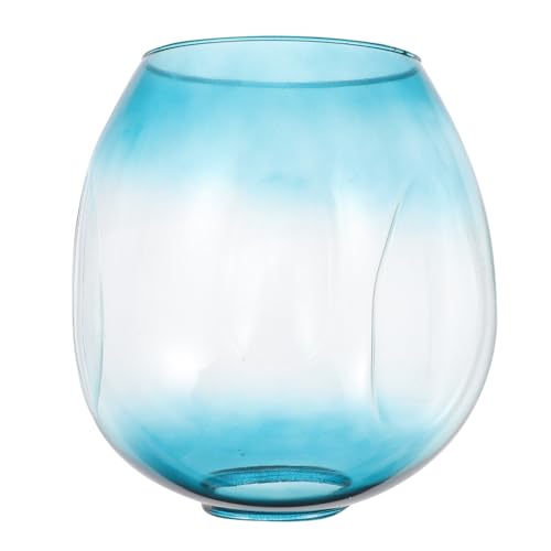 SEWACC Modernes European Lampshade aus Glas Dekorativer Lampenschirm in Farbverlauf Blau für Tischleuchte Stehlampe Deckenleuchte und Kronleuchter Mittelloch Vielseitiges Wohnaccessoire von SEWACC