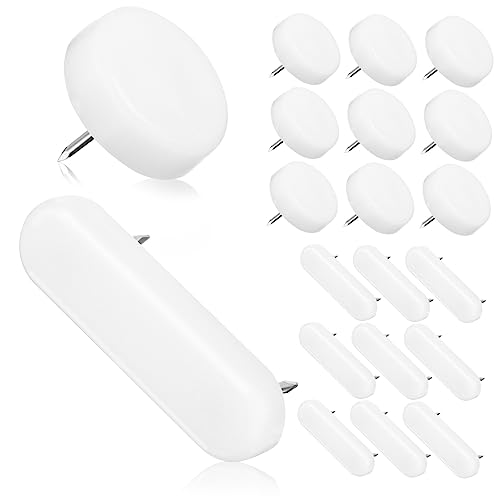 SEWACC Möbelbeine Pins Set Teilig Doppelt Teilig Rund Kunststoff Gleitnägel Schutz Einfache Montage Fixierstifte für Stuhl und Tischfüße Möbelgleiter Reparatur Zubehör von SEWACC