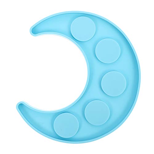SEWACC Multifunktionale Silikonform für DIY Tablett und Weinglas Halter Fach Mond Design für Kreative Bastelprojekte und Epoxidharz Gestaltung von SEWACC