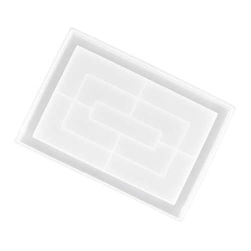 SEWACC Multifunktionale Silikonform für Epoxidharz DIY Handwerk Langlebige Gießform für Blumen Tablett Robustes Kristallklares Harz Tablett für Snacks und Dekoration von SEWACC