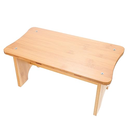SEWACC Multipurpose Holz Fußhocker mit Rutschfester Oberfläche Ergonomische Fußstütze für Büro und Zuhause Stabile Sitzbank für Erwachsene und Entlastet Rücken und Beine von SEWACC