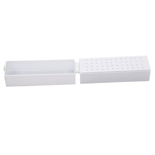 SEWACC Nagelfräser Aufbewahrungsbox Fächer Praktischer Nagelbohrer Organizer Staubdichtes Nagelpolierkopf Lager für Maniküre Pediküre Zubehör Zuhause und Salon von SEWACC